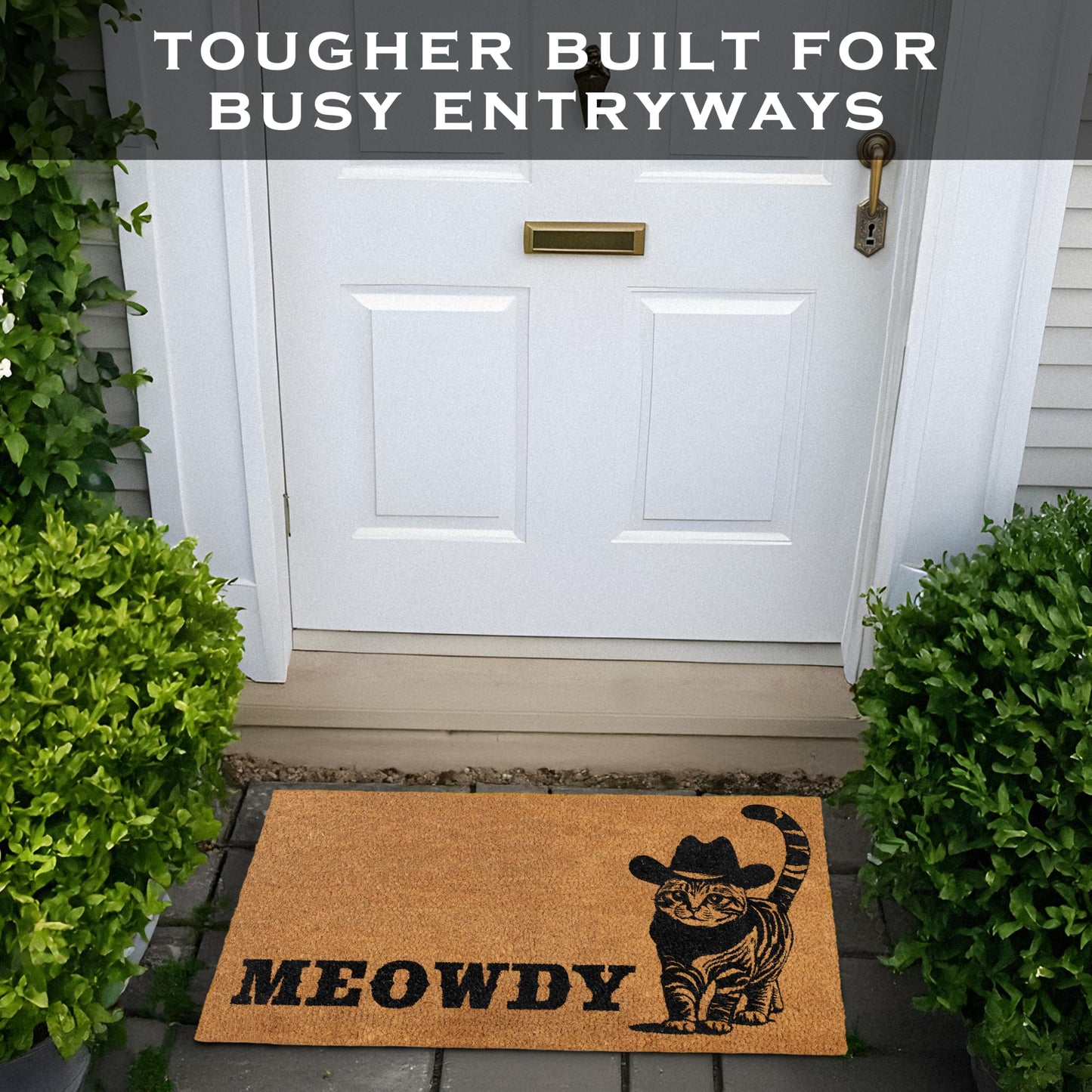 Meowdy Coir Doormat 30x17 Inch, Cat-lover Gift Cat-themed Doormats