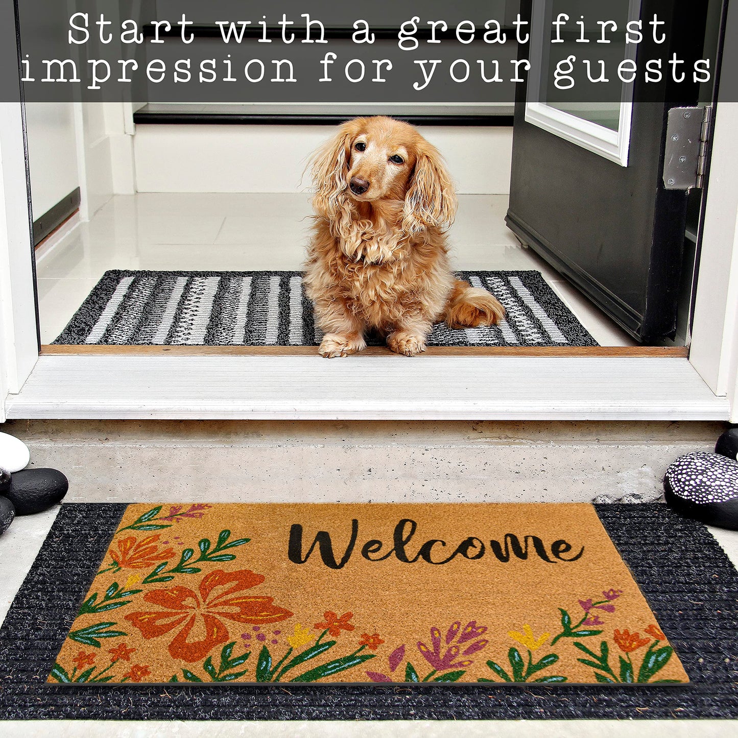 Flowers Doormat 30x17 Inch