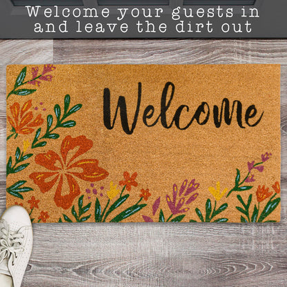 Flowers Doormat 30x17 Inch