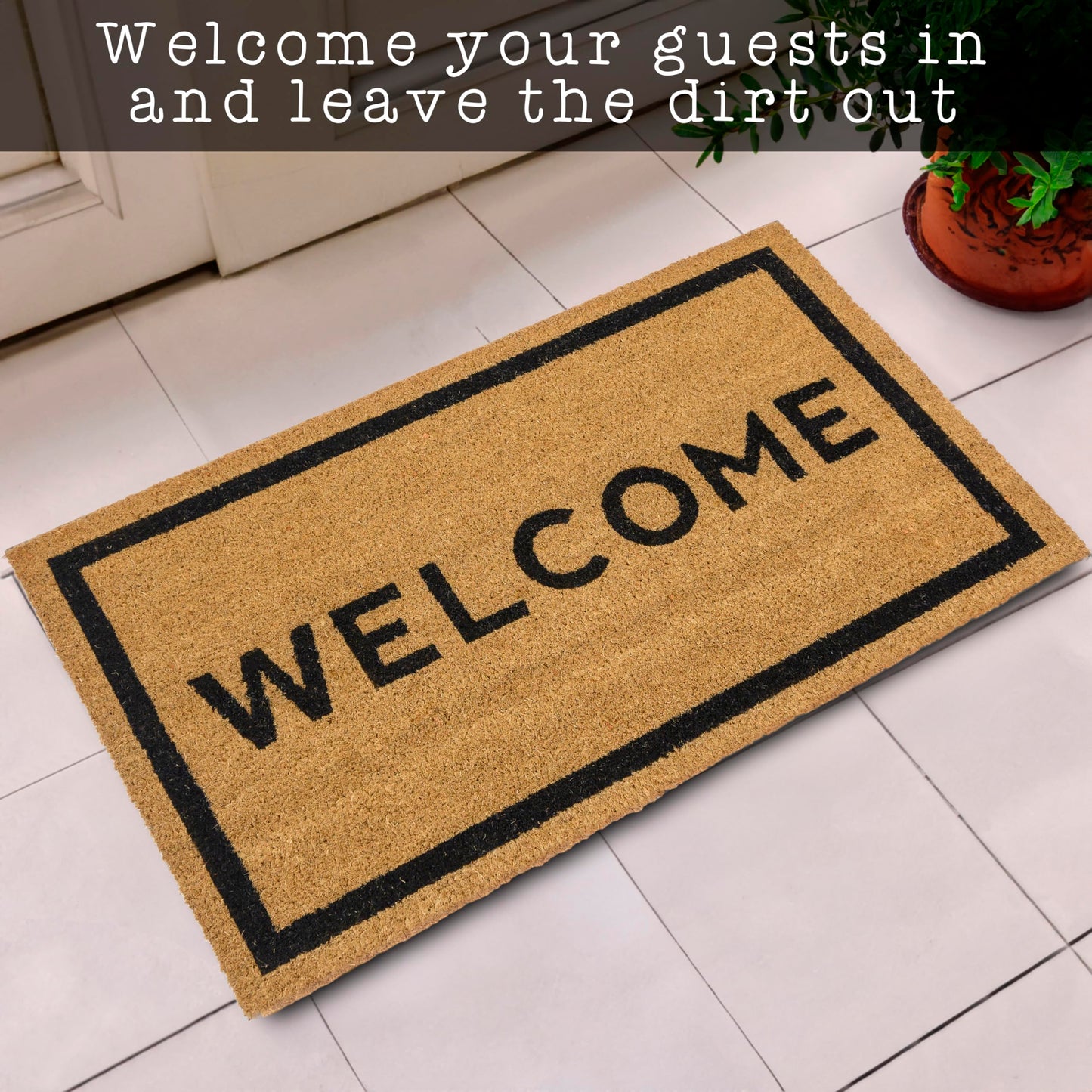 "Welcome" Variety Coir Doormats Outdoor