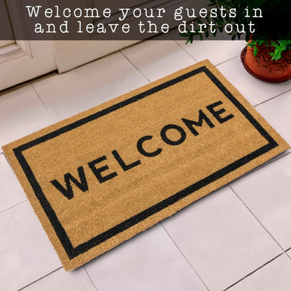 "Welcome" Variety Coir Doormats Outdoor