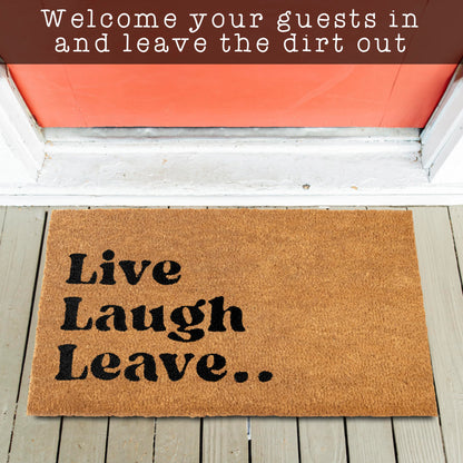 Go Away, and Leave Laugh Leave Funny Coir Door Mats Outdoor