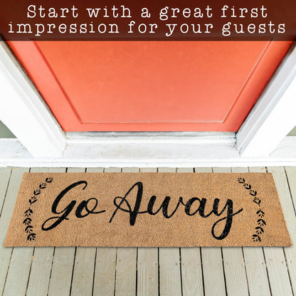 Go Away, and Leave Laugh Leave Funny Coir Door Mats Outdoor