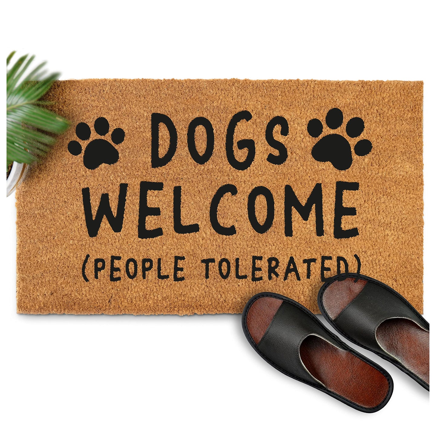 Dogs Welcome People Tolerated 30x17" or 50x15" Coir Mats Outdoor Mats