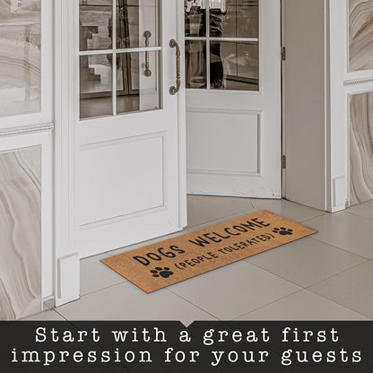 Dogs Welcome People Tolerated 30x17" or 50x15" Coir Mats Outdoor Mats