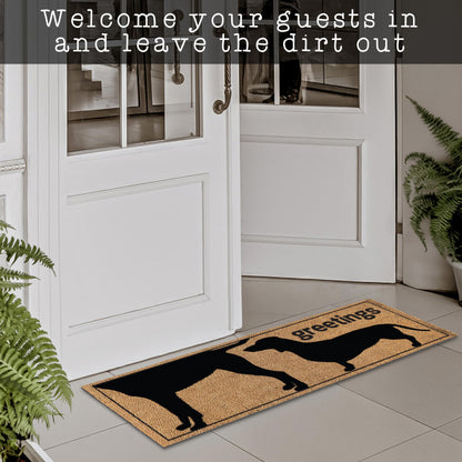 Dog Greetings Coir Doormat Outdoor 30"x17" or 50"x15"