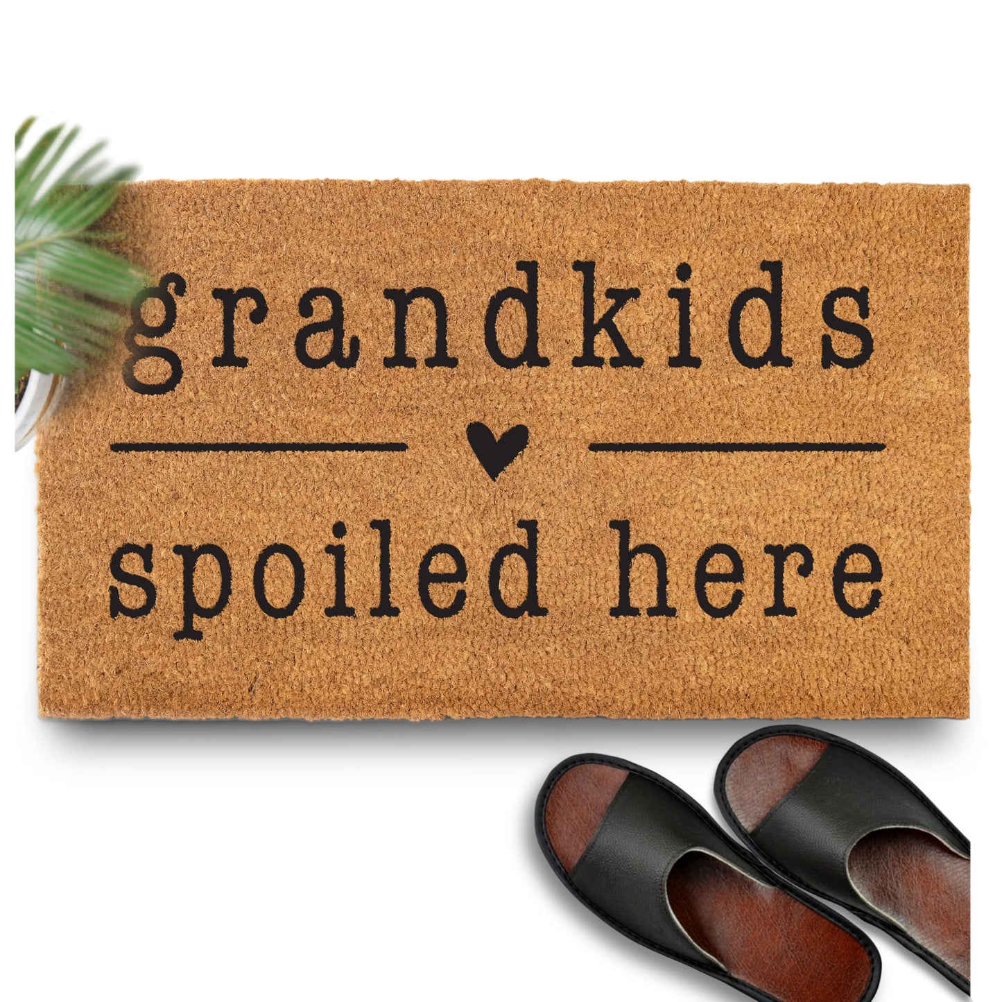 Grandkids Spoiled Here Doormat 30x17 Inch