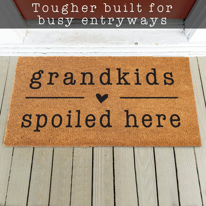 Grandkids Spoiled Here Doormat 30x17 Inch