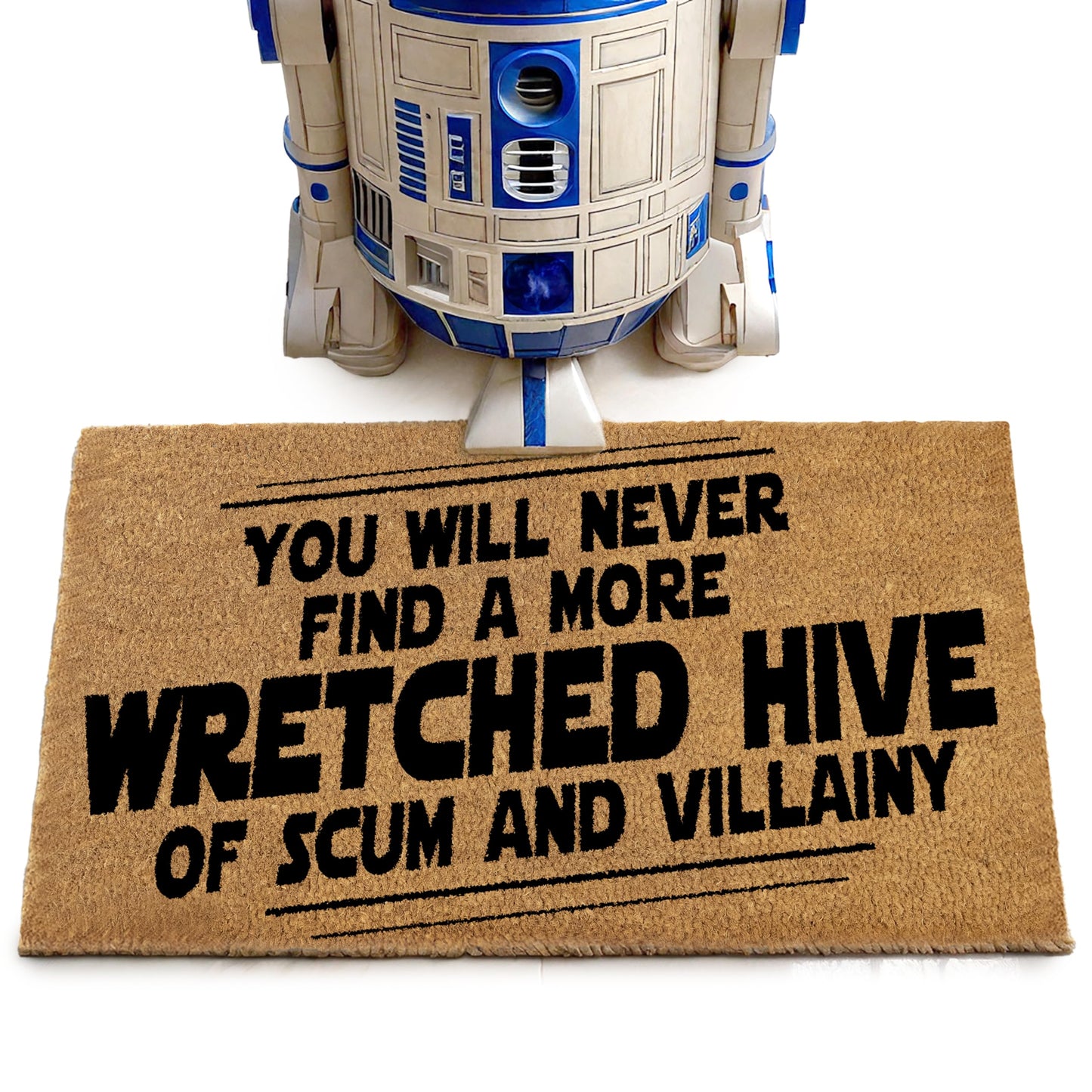 You Will Never Find A More Wretched Hive Of Scum And Villainy Door Mat Starwars 30x17 Inch