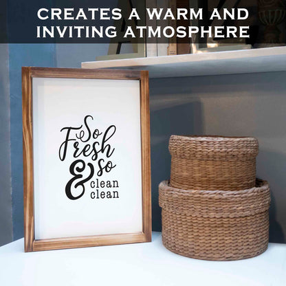 So Fresh And So Clean Clean Sign - Funny Farmhouse Bathroom Decor Sign 11x16