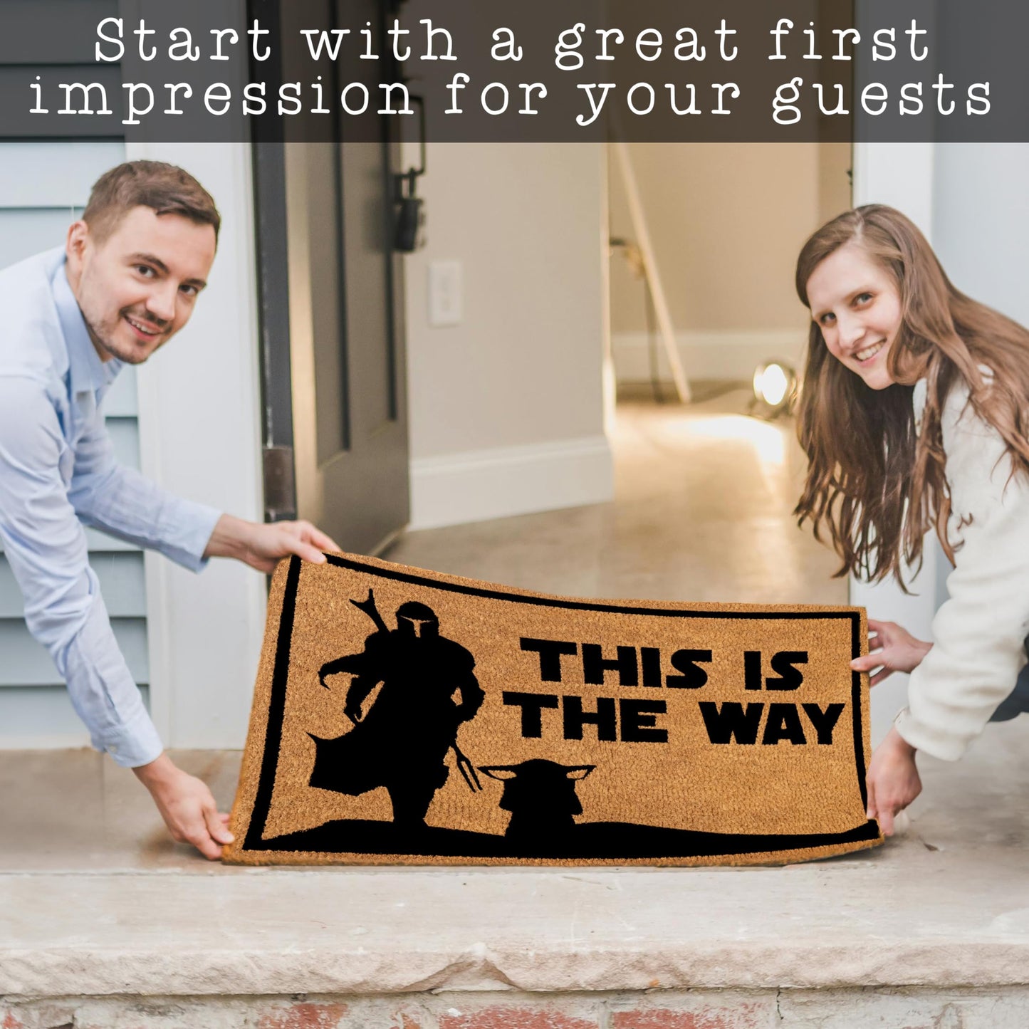 This is The Way Starwars Coir Door Mat Outdoor 30x17 Inch