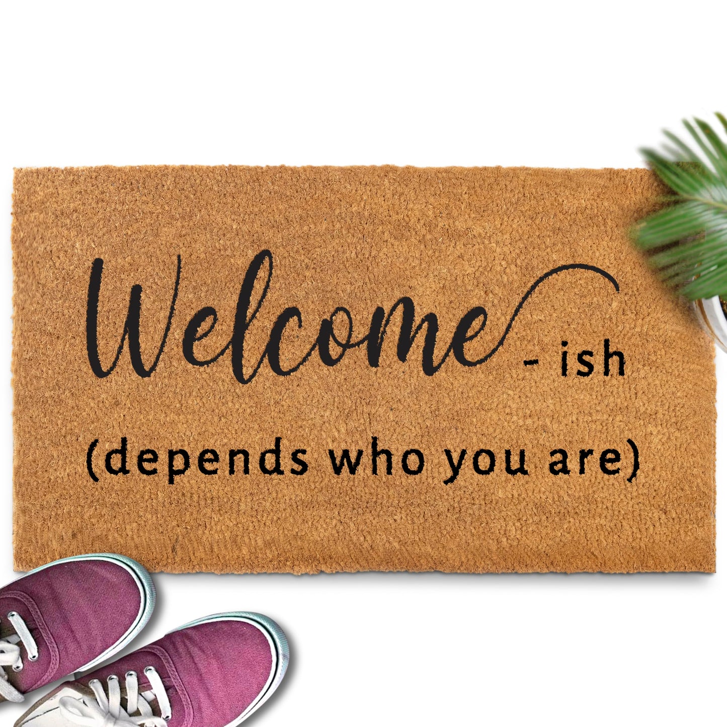 Coir Mat Come Back With a Warrant Durable Funny Mats 30"x17"