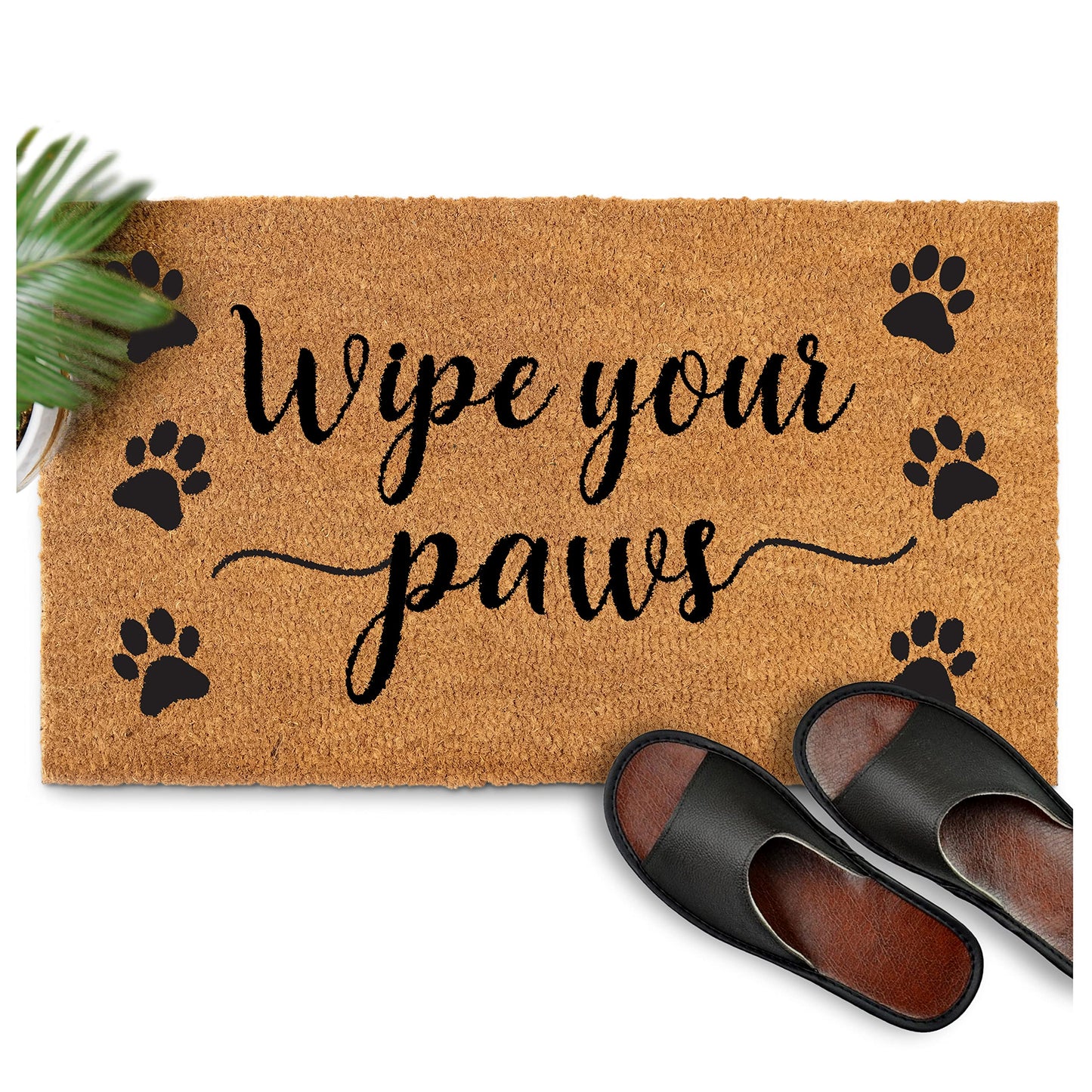 Coir Mat Wipe Your Paws 30"x17"