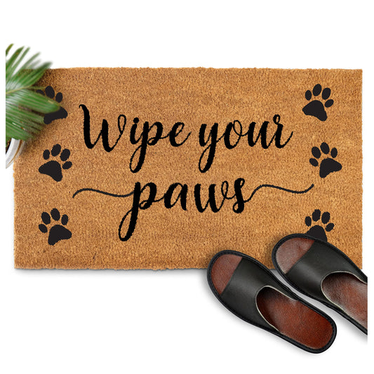 Coir Mat Wipe Your Paws 30"x17"