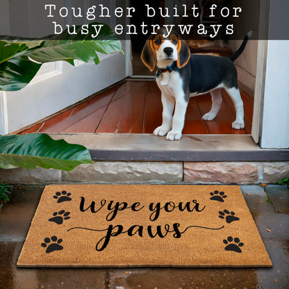 Coir Mat Wipe Your Paws 30"x17"