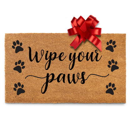 Coir Mat Wipe Your Paws 30"x17"