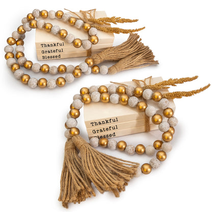 Farmhouse Beads Wooden Beads Garlands Decor