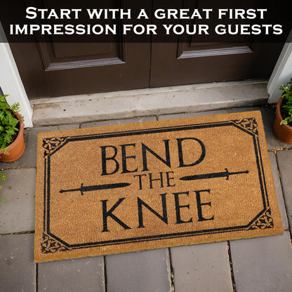 Bend The Knee Coir Door Mat 30x17 Inch