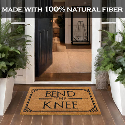 Bend The Knee Coir Door Mat 30x17 Inch