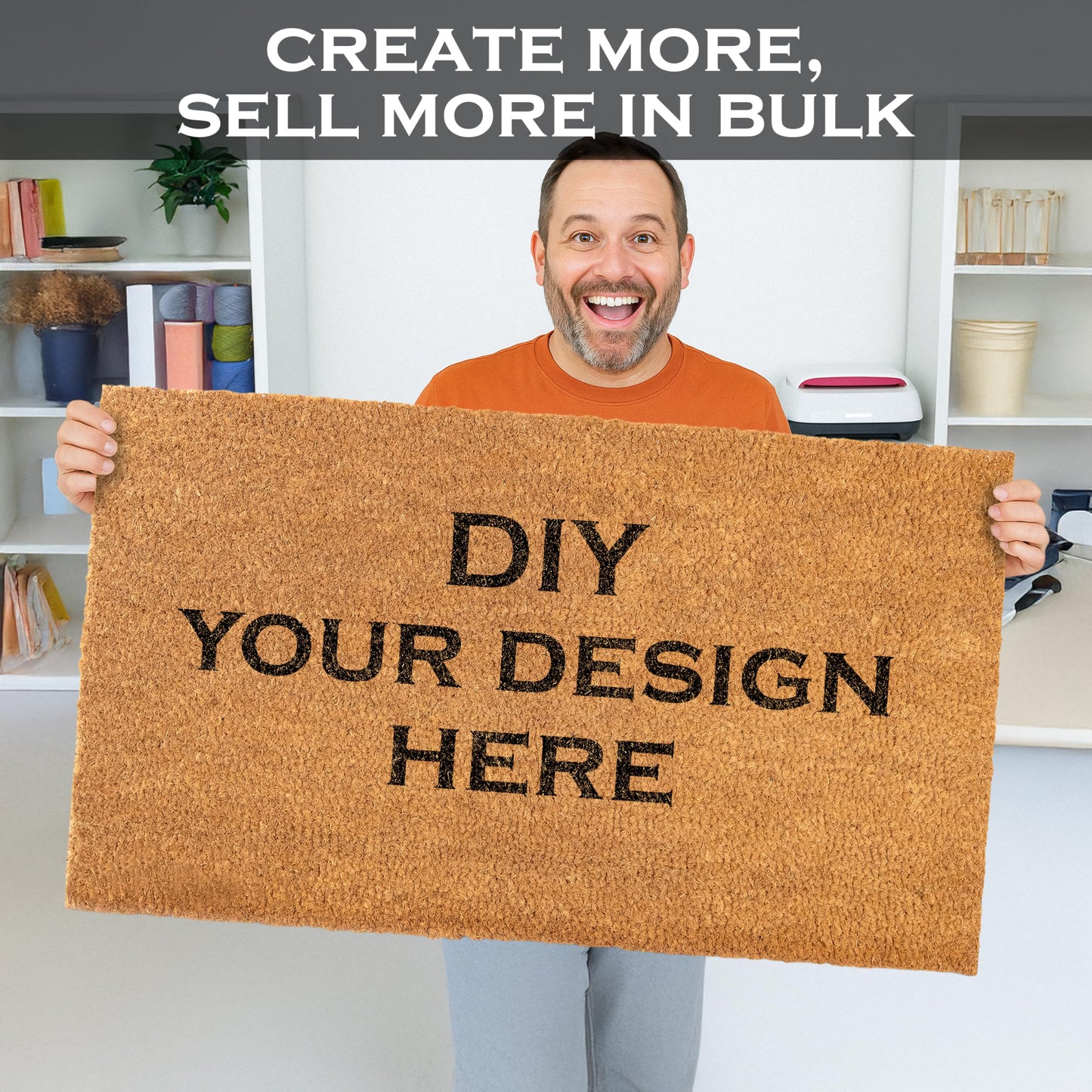 DIY Plain Doormats in Bulk, Wholesale Blank Door Mats for Crafting, Builk Coir Doormats