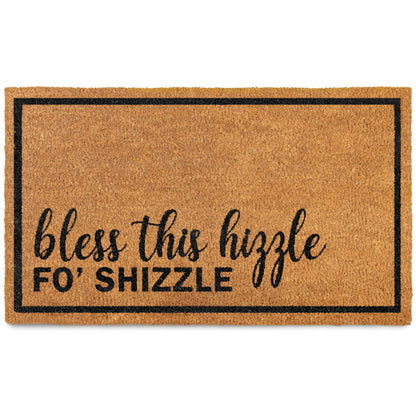 Bless This Hizzle Fo Shizzle Coir Door Mat 30x17 Inch