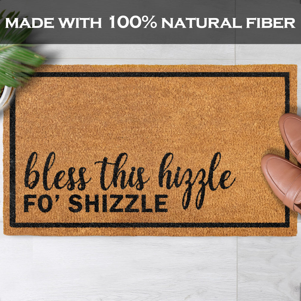 Bless This Hizzle Fo Shizzle Coir Door Mat 30x17 Inch