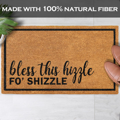 Bless This Hizzle Fo Shizzle Coir Door Mat 30x17 Inch