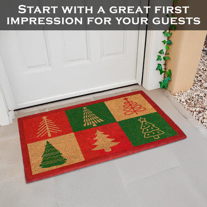 Christmas Tree Doormat 30x17 Inch
