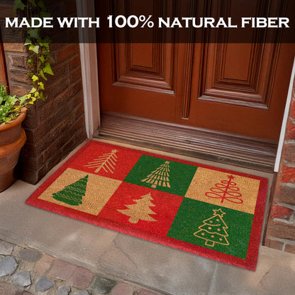 Christmas Tree Doormat 30x17 Inch