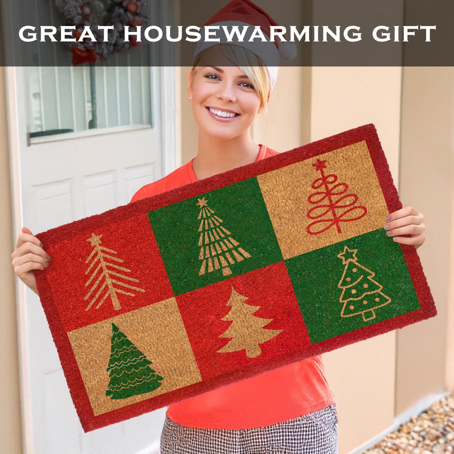 Christmas Tree Doormat 30x17 Inch