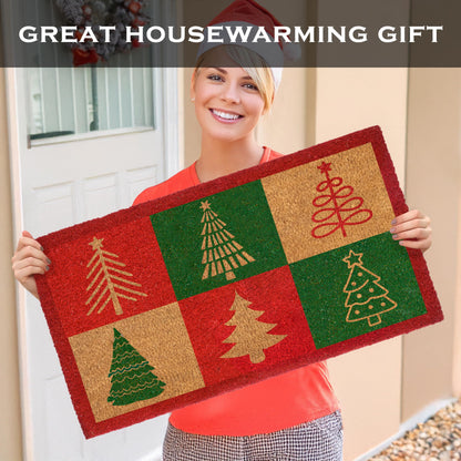 Christmas Tree Doormat 30x17 Inch