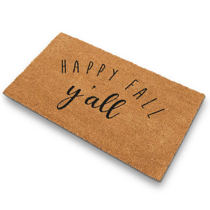 Coir Mat Happy Fall Y'all Doormat 30"x17"