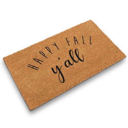 Coir Mat Happy Fall Y'all Doormat 30"x17"
