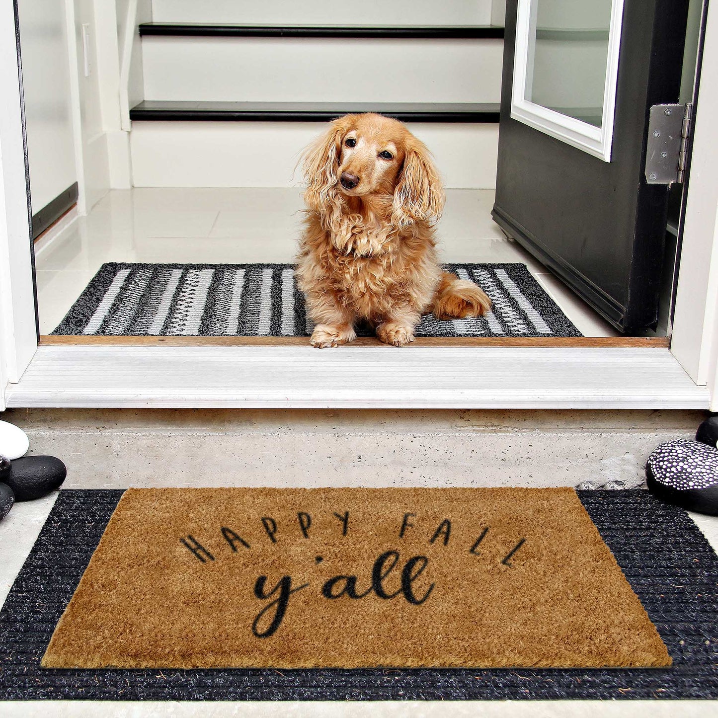 Coir Mat Happy Fall Y'all Doormat 30"x17"