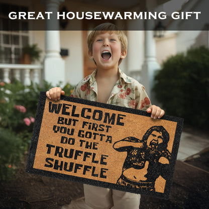First You Gotta Do the Shuffle Door Mat Outdoor 30x17 Inch