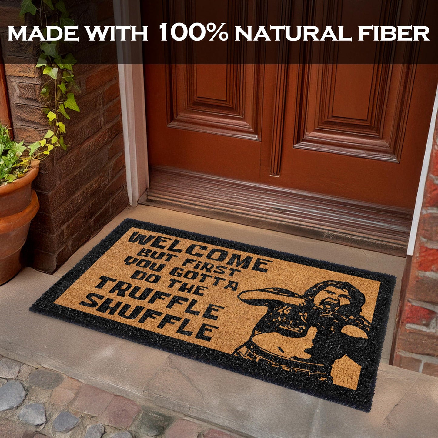 First You Gotta Do the Shuffle Door Mat Outdoor 30x17 Inch