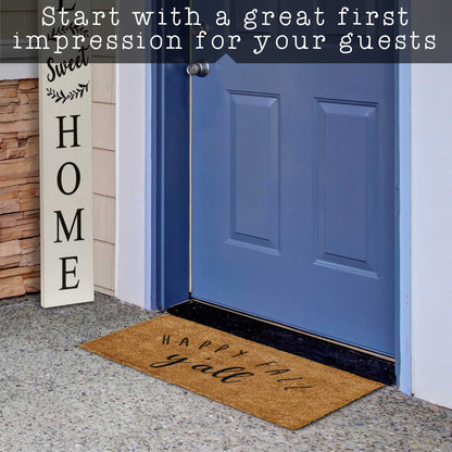 Coir Mat Happy Fall Y'all Doormat 30"x17"
