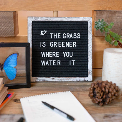 Black 10x10 Farmhouse Shabby Chic Rustic Letter Board