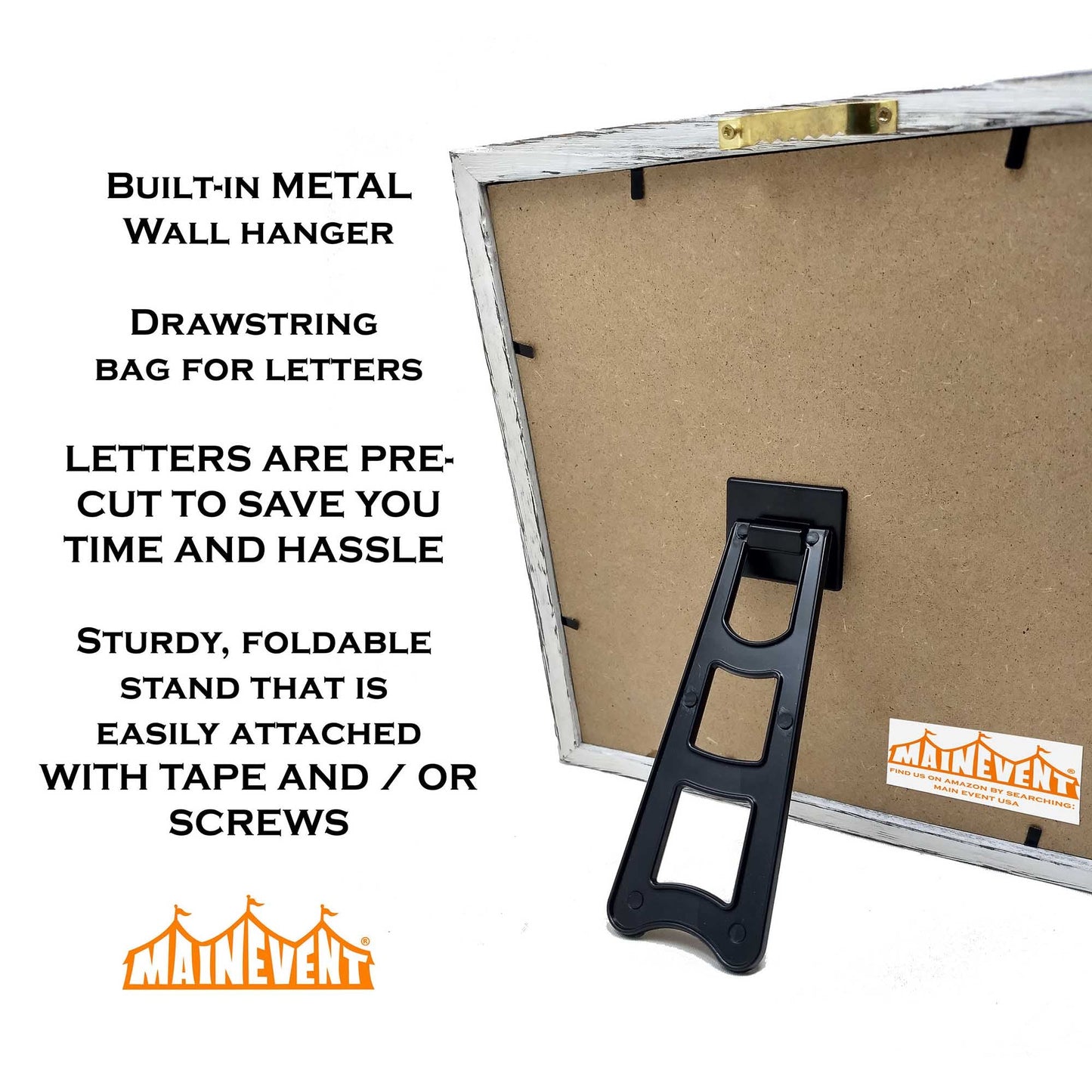 Grey 10x10 Farmhouse Shabby Chic Rustic Letter Board