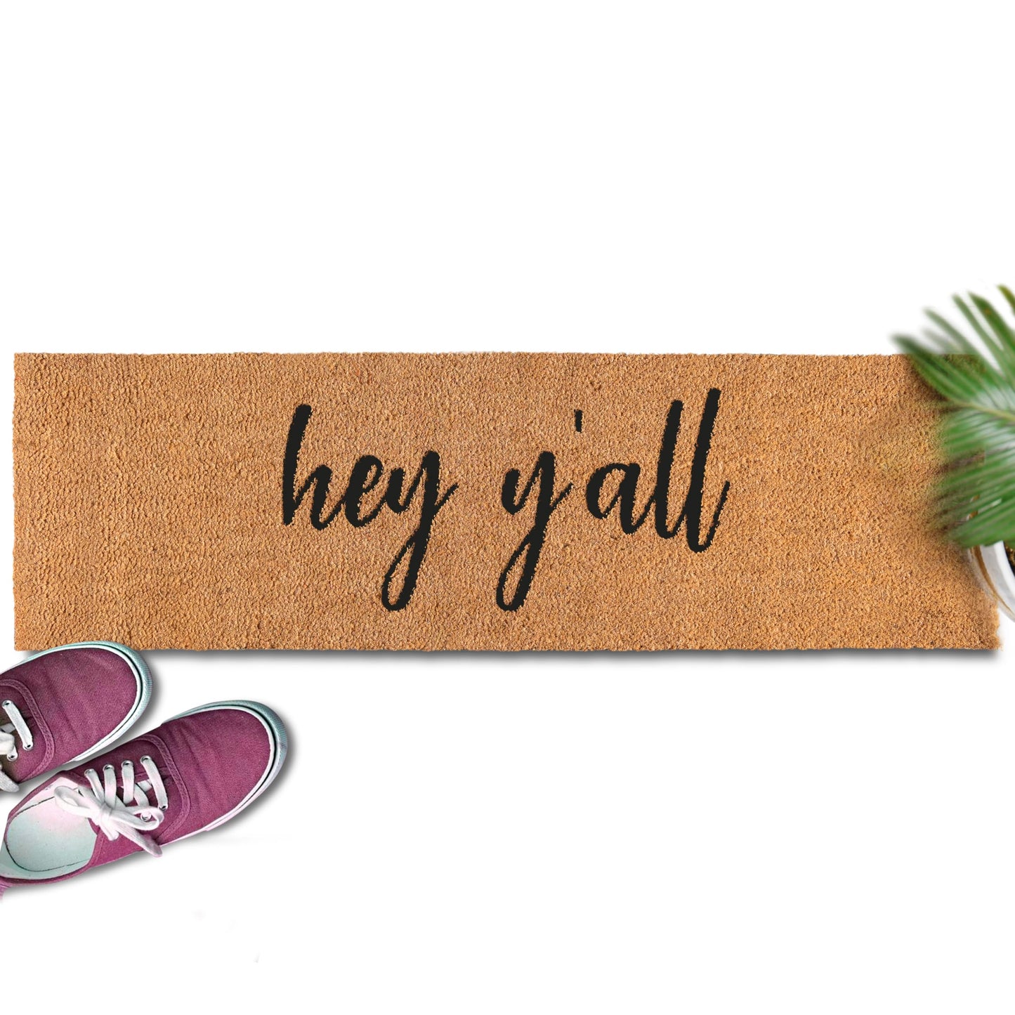 Hey Y'all and Hello There Coir Doormat Outdoor Rug