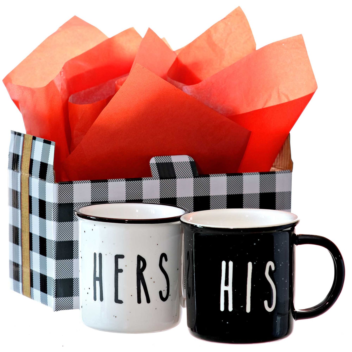 Hers/His Ceramic Coffee Mug Set for 2