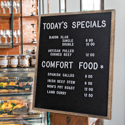 Large Felt Letter or Menu Board in 24x30 or 32x40-inch Sizes