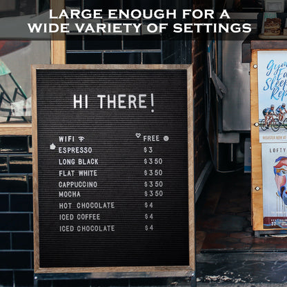 Large Felt Letter or Menu Board in 24x30 or 32x40-inch Sizes