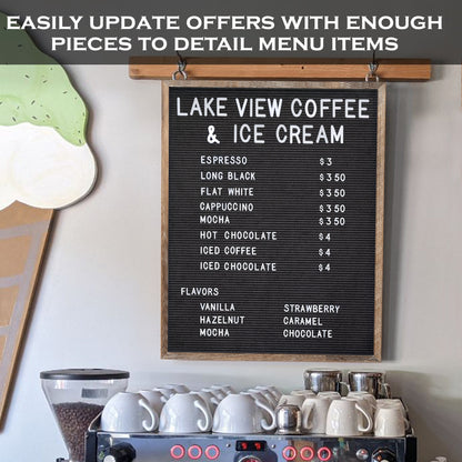 Large Felt Letter or Menu Board in 24x30 or 32x40-inch Sizes