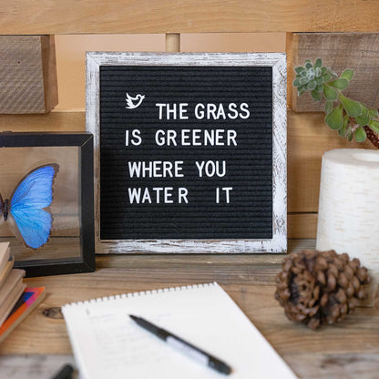 Black 10x10 Farmhouse Shabby Chic Rustic Letter Board