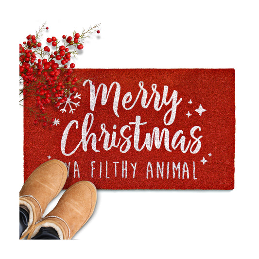 Merry Christmas Filthy Animal Doormat 30x17 Inch