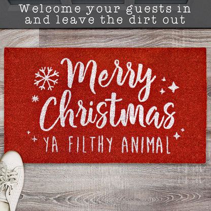 Merry Christmas Filthy Animal Doormat 30x17 Inch