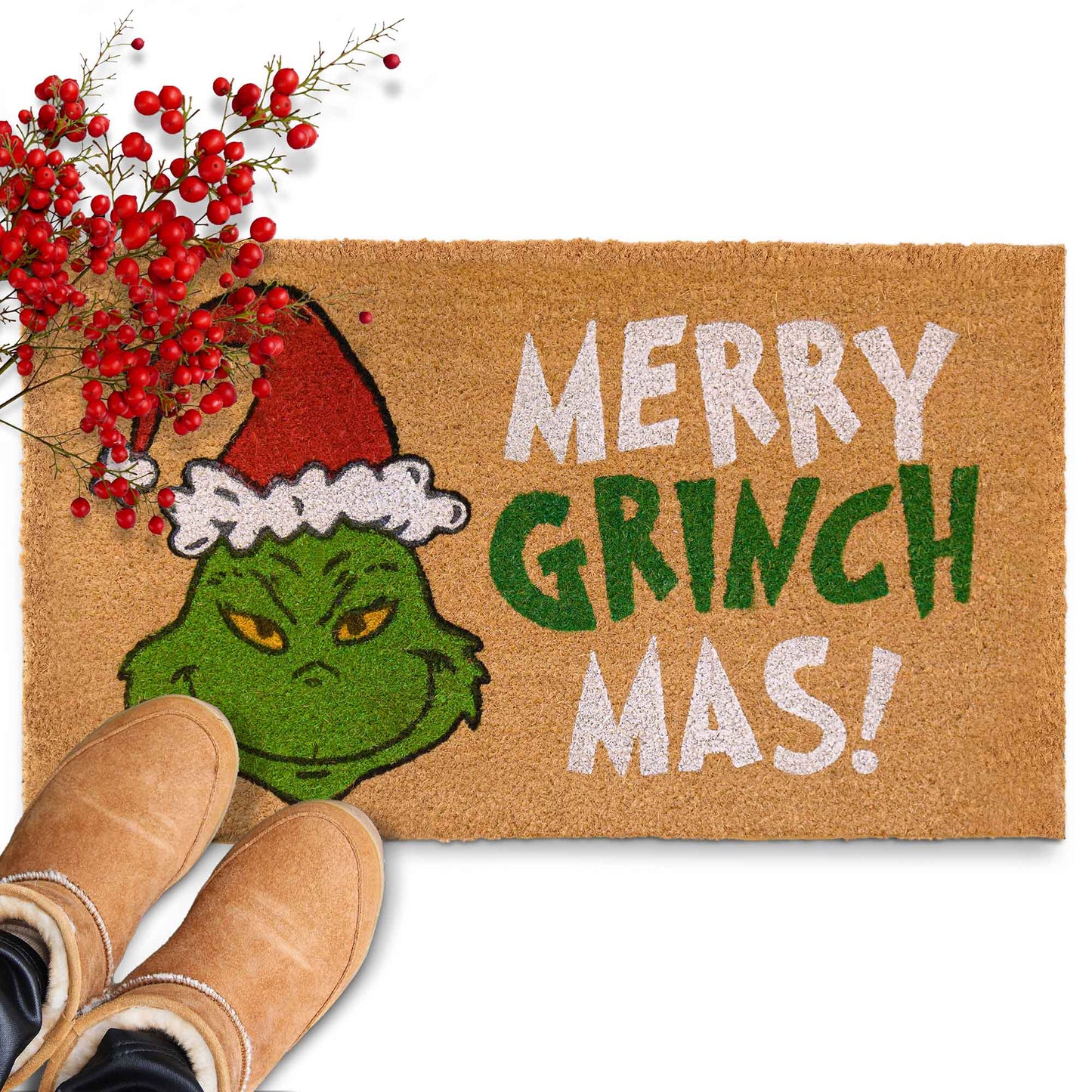 Merry Grinch Mas Doormat 30x17 Inch