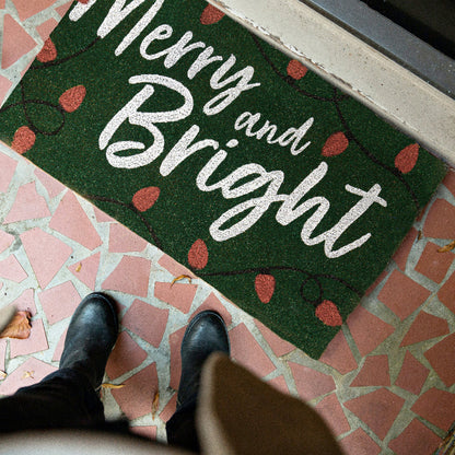 Coir Welcome Mat - Merry And Bright 30x17 Inch