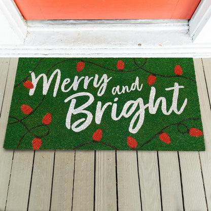Coir Welcome Mat - Merry And Bright 30x17 Inch